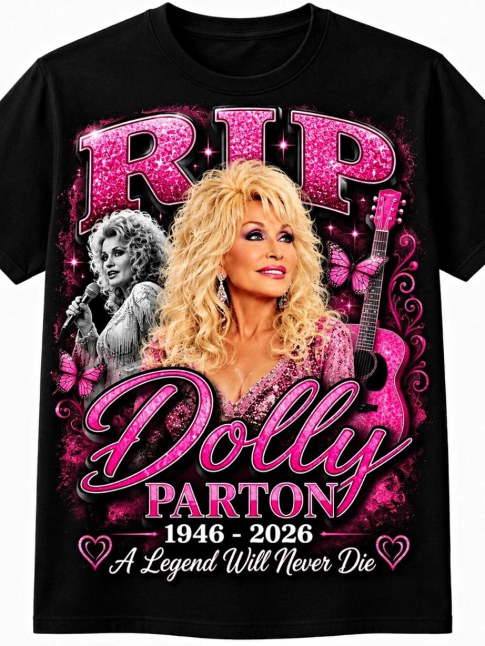 Dolly Parton RIP 1946-2026 Memorial Tribute Country Music T-Shirt